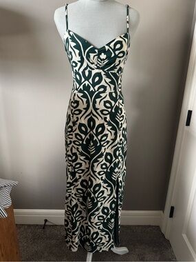 AE Catie Corset Printed Column Midi Dress